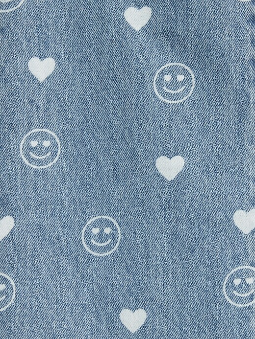 Image number 5 showing, Printed Baggy Wide-Leg Jeans for Girls