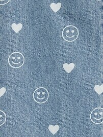 Image number 5 showing, Printed Baggy Wide-Leg Jeans for Girls