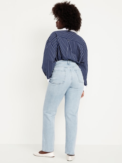 Image number 5 showing, Curvy Extra High-Waisted Straight Jeans