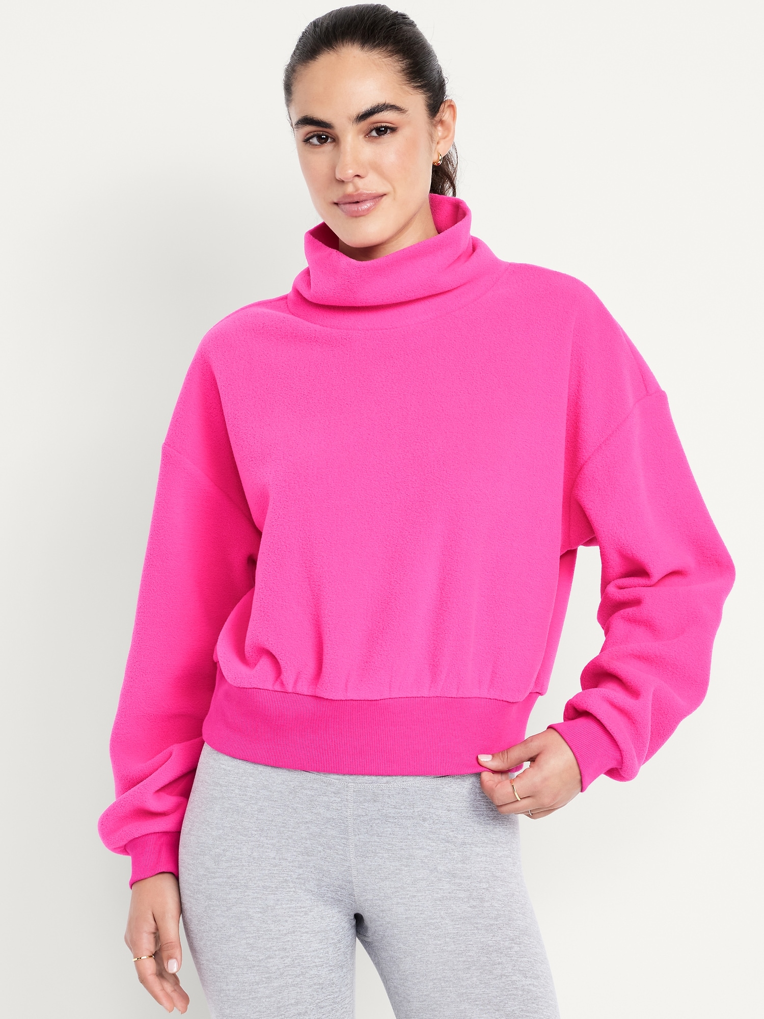 Performance Microfleece Mock Neck Sweatshirt | Old Navy