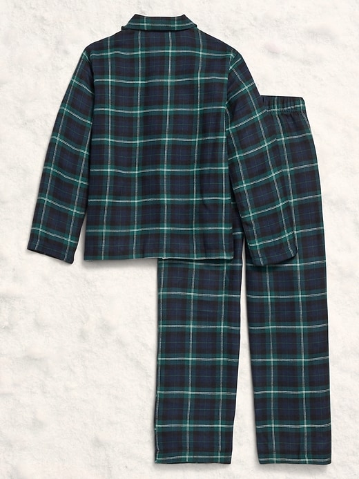Image number 2 showing, Printed Gender-Neutral Button-Front Pajama Set for Kids