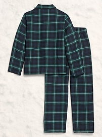 Image number 2 showing, Printed Gender-Neutral Button-Front Pajama Set for Kids