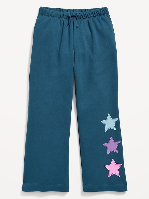 Image number 4 showing, Favorite Fleece High-Waisted Wide-Leg Sweatpants for Girls