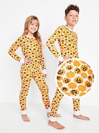 Image number 1 showing, Gender-Neutral Snug-Fit Graphic Pajama Set for Kids