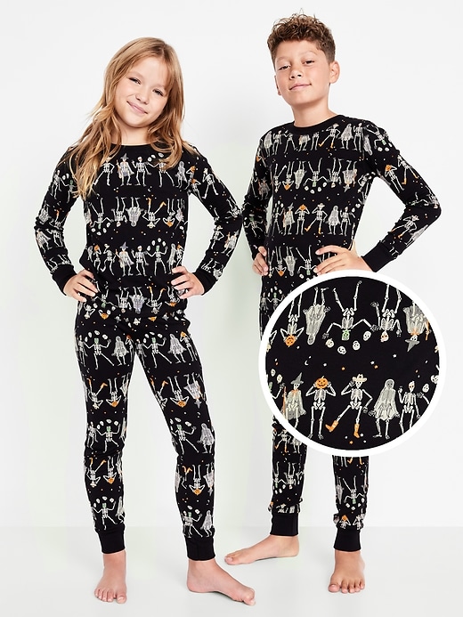 L'image numéro 1 présente Pyjama ajusté à motif et à imprimé pour fille