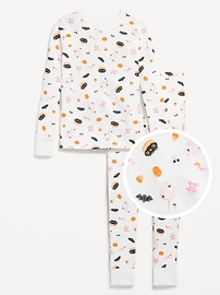 Image number 1 showing, Printed Snug-Fit Graphic Pajama Set for Girls