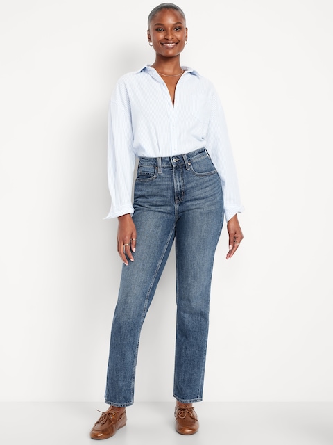 Curvy Extra High-Waisted Straight Jeans - Harper