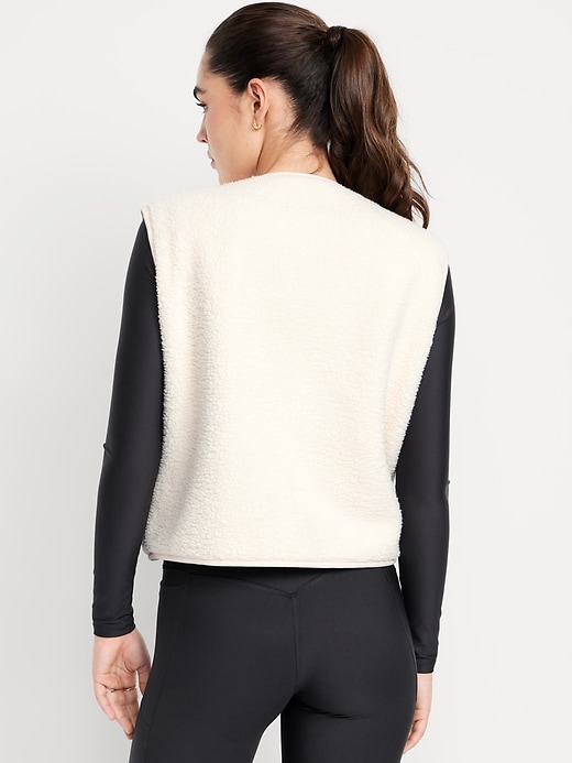 Image number 2 showing, Loose Snap-Front Sherpa Vest