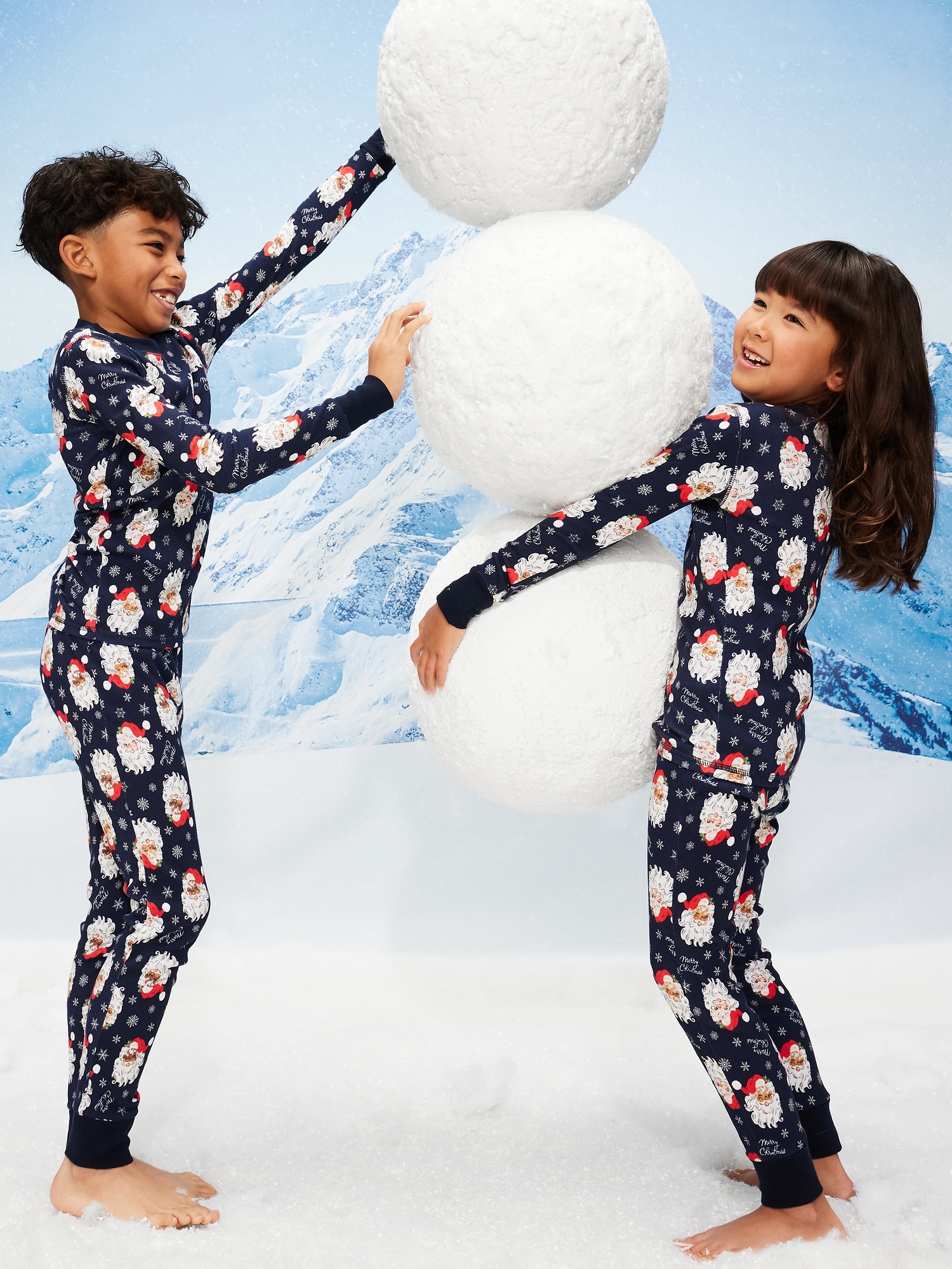 Gender-Neutral Snug-Fit Graphic Pajama Set for Kids