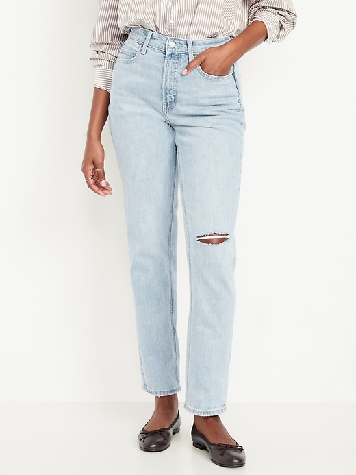 Image number 2 showing, Curvy Extra High-Waisted Straight Jeans