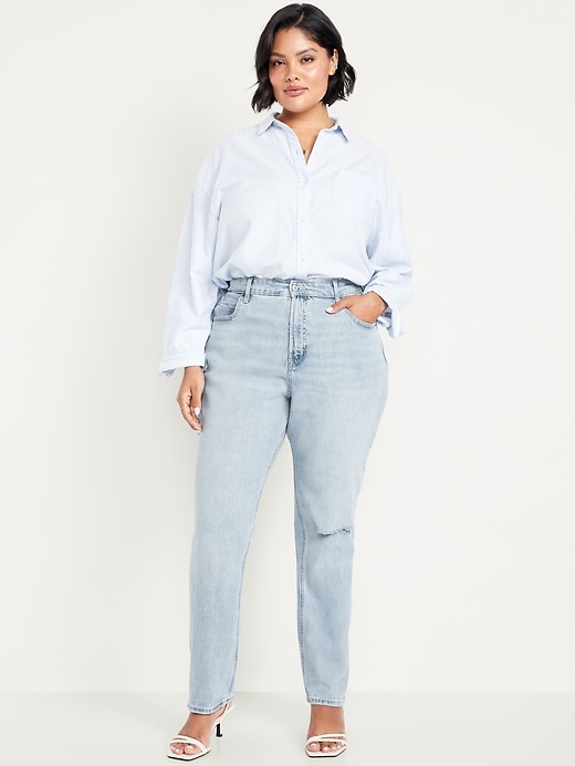 Image number 6 showing, Curvy Extra High-Waisted Straight Jeans