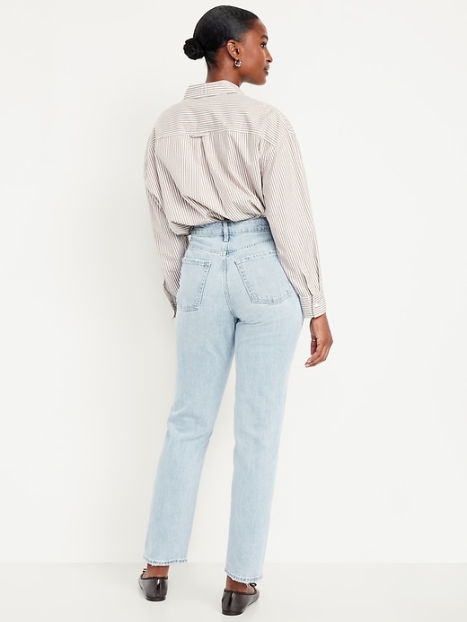 Image number 3 showing, Curvy Extra High-Waisted Straight Jeans