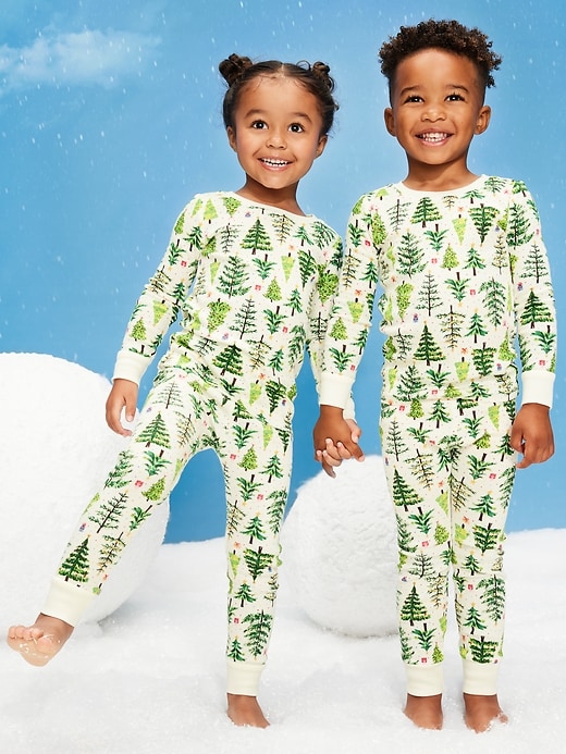 Image number 1 showing, Printed Snug-Fit Pajama Set for Toddler & Baby
