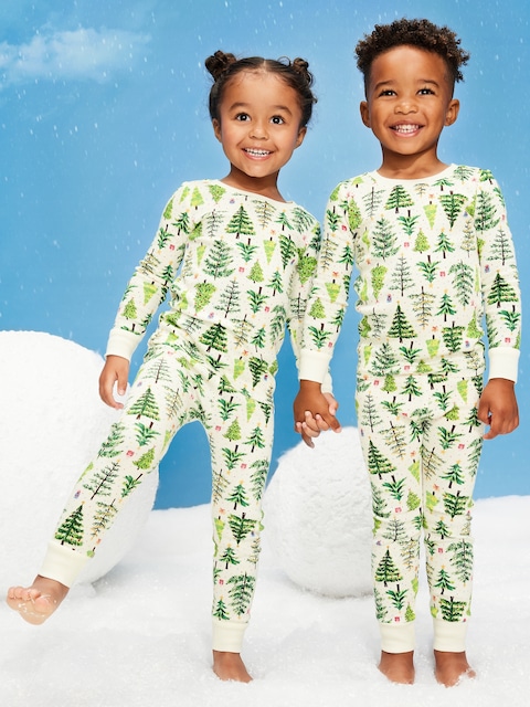 Printed Snug-Fit Pajama Set for Toddler & Baby - Christmas Tree (Match The Fam!)