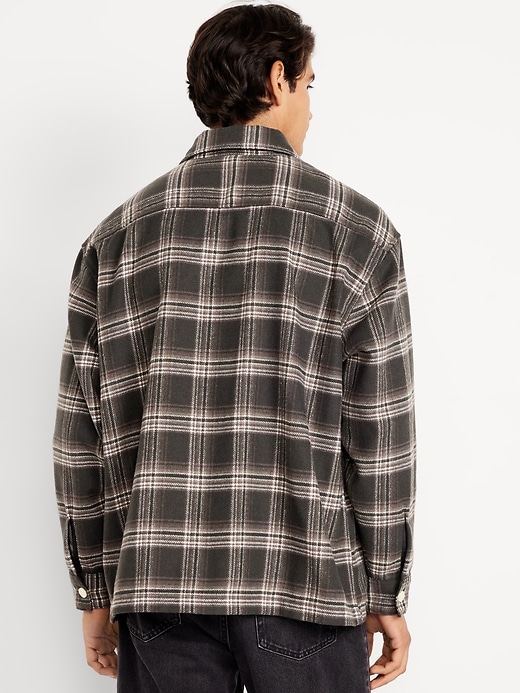 Image number 2 showing, Oversized Heavyweight Plaid Flannel Shirt