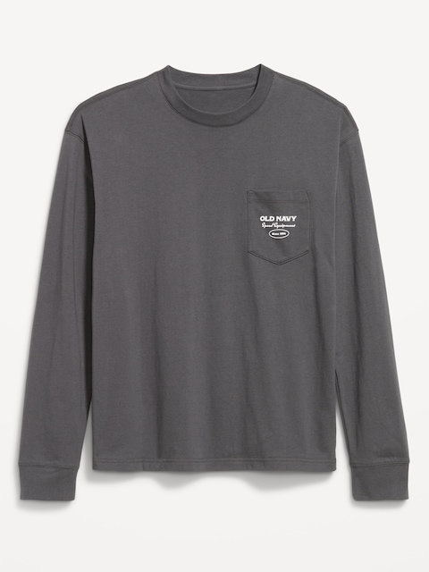 Heavyweight Long-Sleeve Logo-Graphic T-Shirt