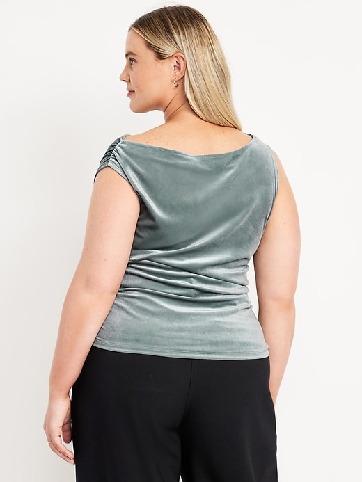 Image number 7 showing, Velvet Ruched Top