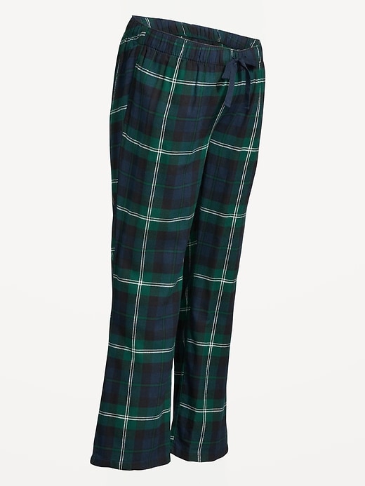 Image number 5 showing, Maternity Plaid Flannel Pajama Pants
