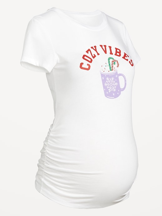 Image number 2 showing, Maternity Holiday-Graphic Crew-Neck T-Shirt