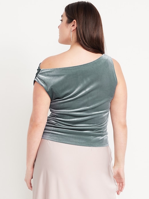 Image number 5 showing, Velvet Ruched Top