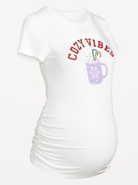 Image number 2 showing, Maternity Holiday-Graphic Crew-Neck T-Shirt