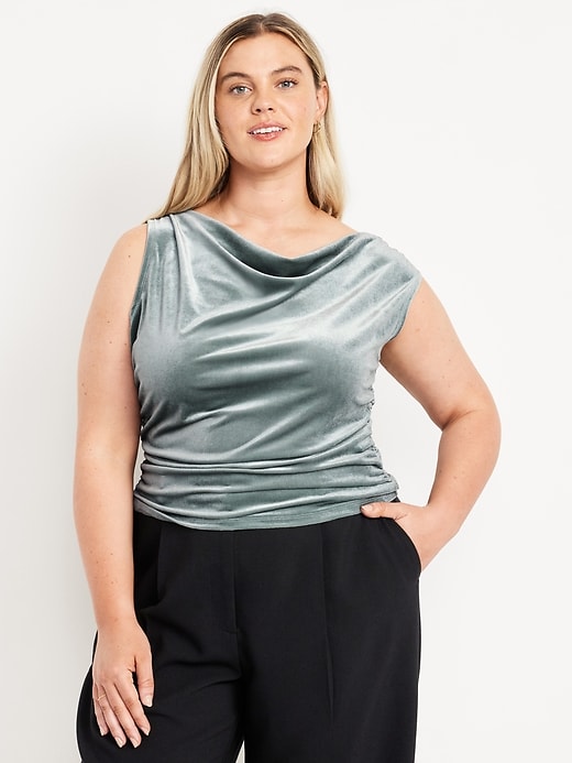 Image number 6 showing, Velvet Ruched Top