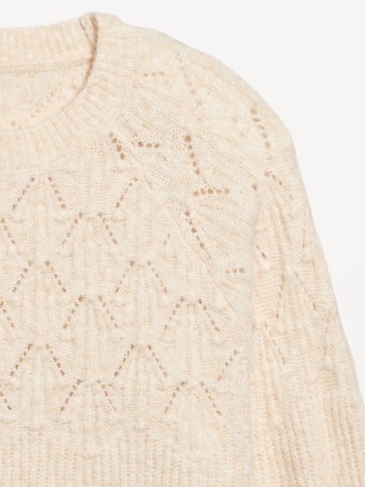 Image number 6 showing, Loose Crew-Neck Cropped Sweater