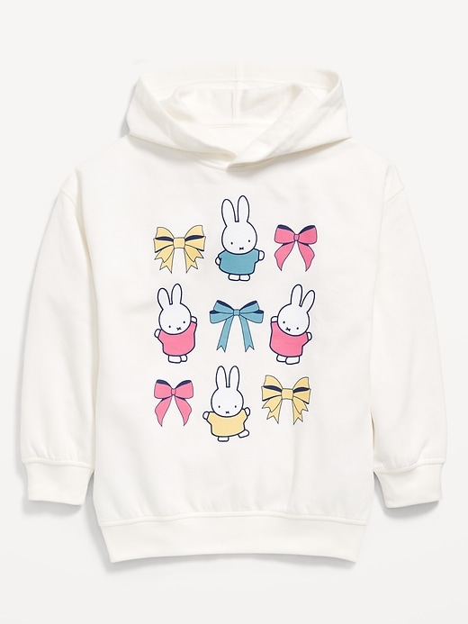 L'image numéro 2 présente Tunique à capuchon surdimensionnée à imprimé Miffy™ pour fille