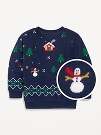 Image number 1 showing, Printed Oversized Microfleece Sweatshirt for Toddler Boys
