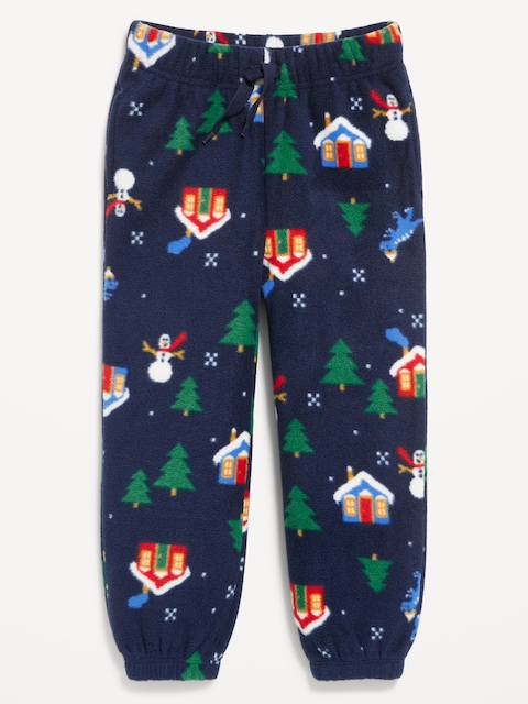 Printed Microfleece Joggers for Toddler Boys - In The Navy