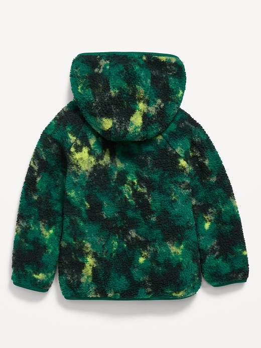 Image number 3 showing, Oversized Sherpa Hooded Jacket for Toddler Boys