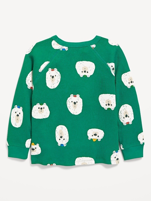 Image number 2 showing, Printed Long-Sleeve Thermal-Knit T-Shirt for Toddler Boys