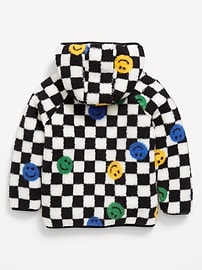 Image number 3 showing, Oversized Sherpa Hooded Jacket for Toddler Boys