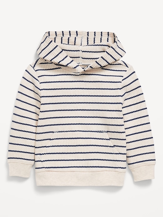 Image number 1 showing, Long-Sleeve Striped Waffle-Knit Hoodie for Toddler Boys