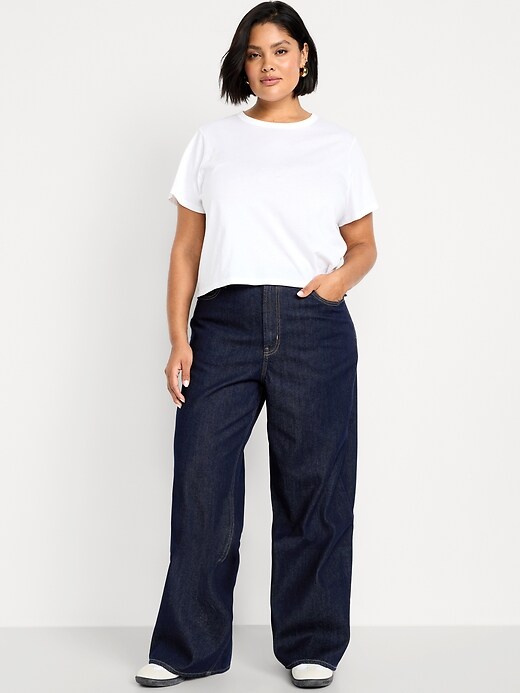 Image number 9 showing, High-Waisted Baggy Wide-Leg Jeans