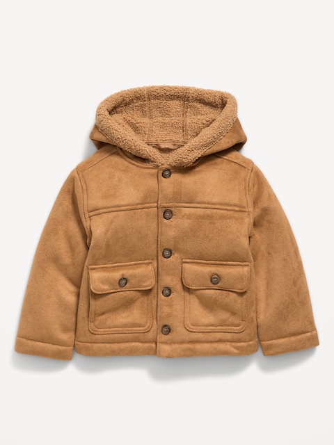 Cozy Unisex Hooded Sherpa Jacket for Toddler