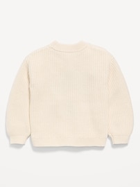 Image number 3 showing, Mock-Neck Embroidered Graphic Sweater for Toddler Girls