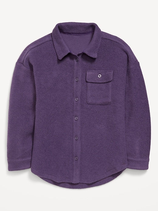 Image number 1 showing, Cozy Oversized Shacket for Girls