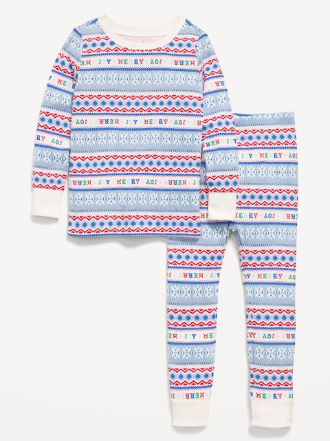 Printed Snug-Fit Pajama Set for Toddler & Baby