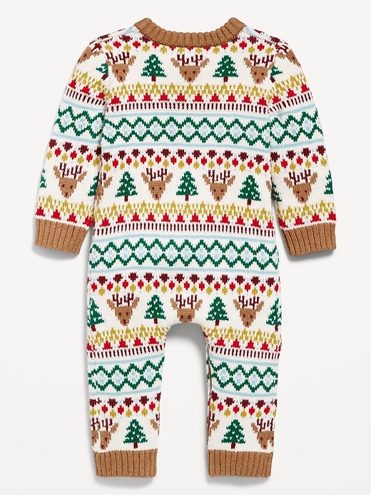L'image numéro 3 présente Une-pièce henley en tricot à manches longues pour bébé