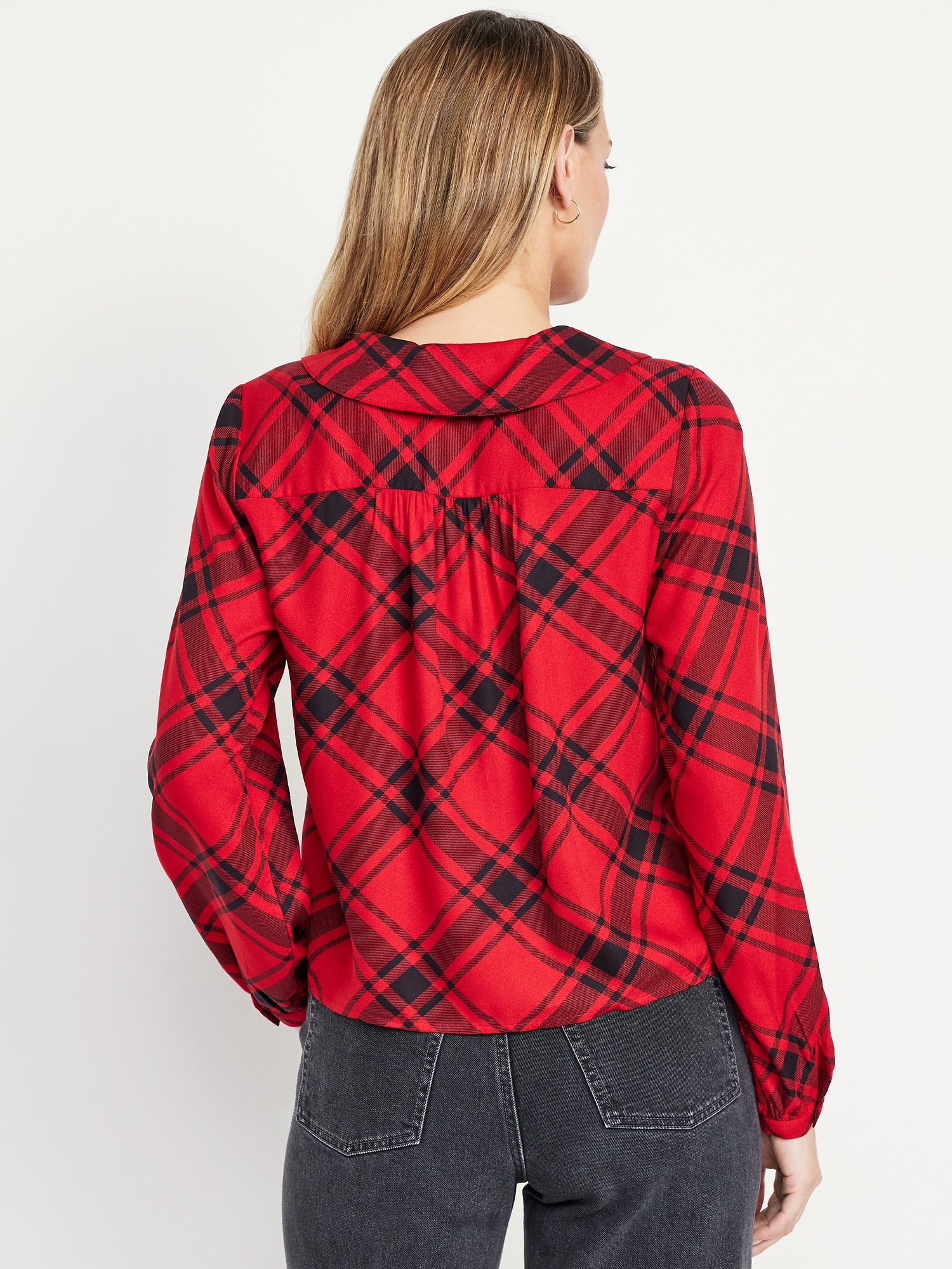 Crepe Button-Down Top