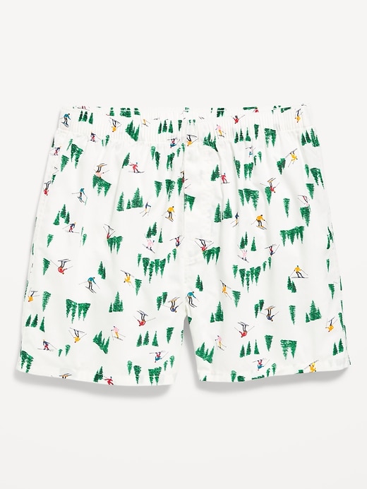 L'image numéro 1 présente Short boxeur à motif, entrejambe de 9,5 cm