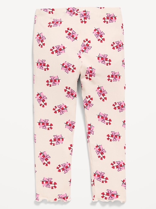 Image number 2 showing, Printed Lettuce-Edge Leggings for Toddler Girls