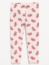 Image number 1 showing, Printed Lettuce-Edge Leggings for Toddler Girls