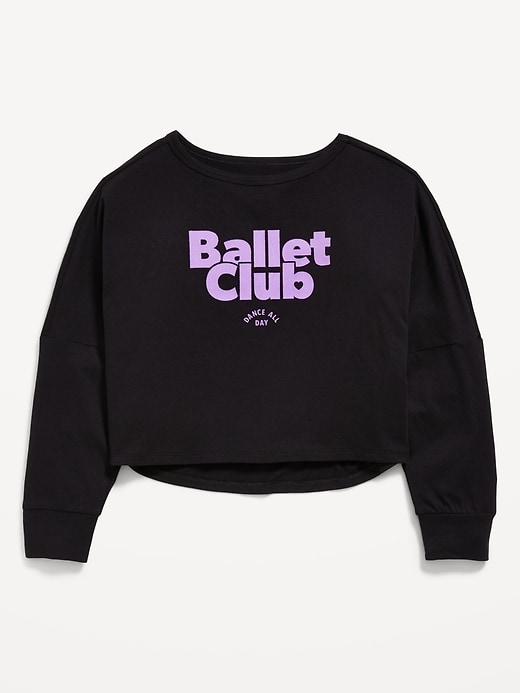 Image number 3 showing, Long-Sleeve Cropped Top for Girls