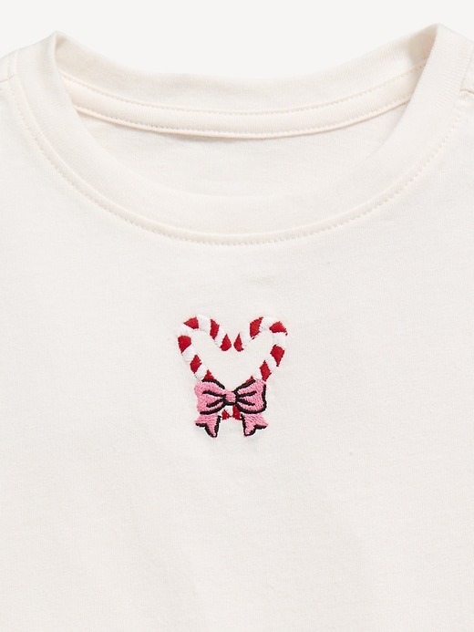 L'image numéro 3 présente T-shirt à manches longues et à imprimé des Fêtes pour toute-petite fille