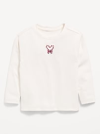 L'image numéro 1 présente T-shirt à manches longues et à imprimé des Fêtes pour toute-petite fille
