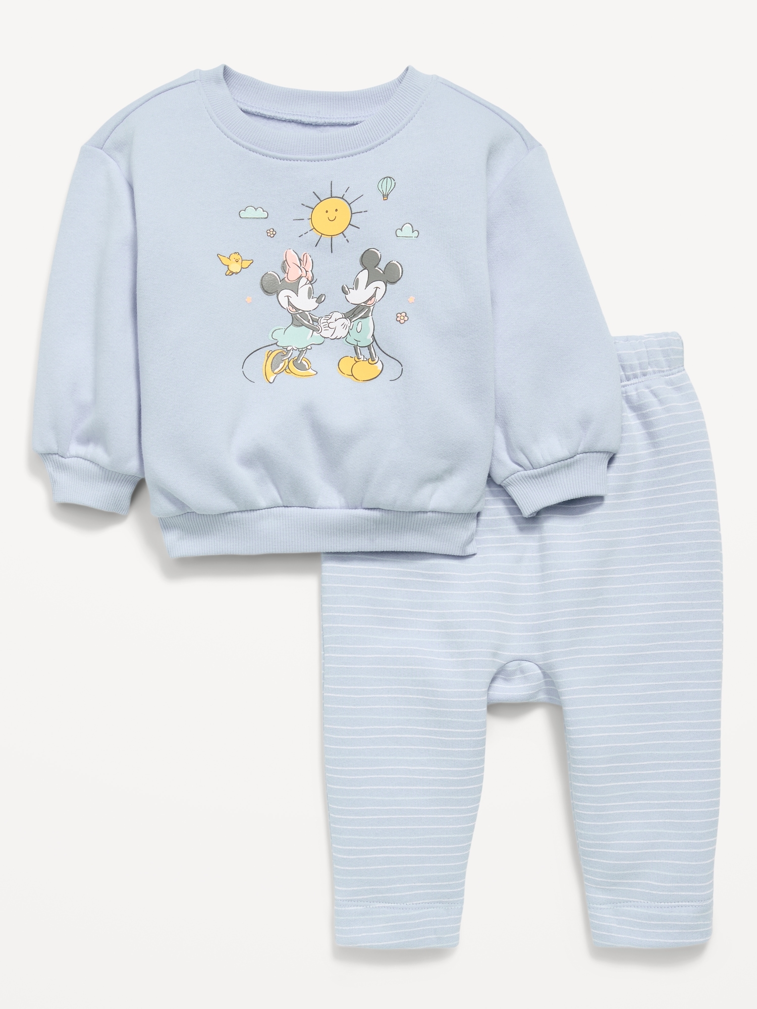 Disney© Crew-Neck Sweatshirt and Sweatpants Set for Baby