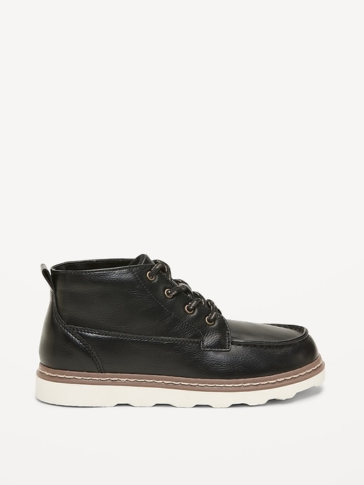 Image number 4 showing, Faux-Leather Lace-Up Boots for Boys