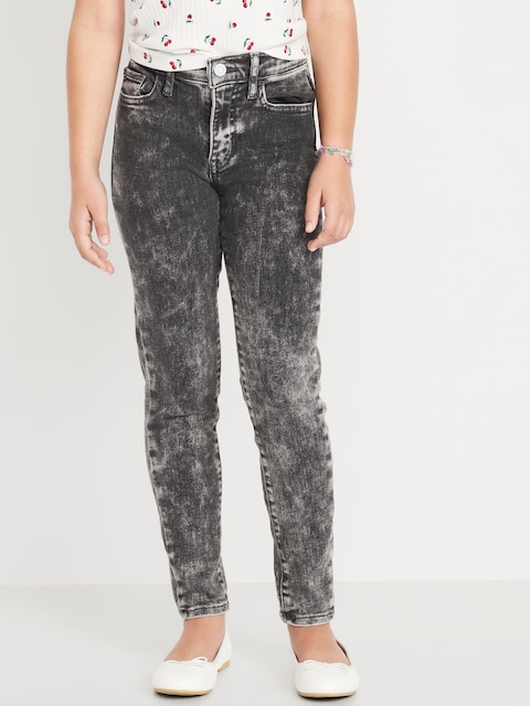 Jegging Rockstar à extensibilité 360° à taille haute pour fille - Fini Gris